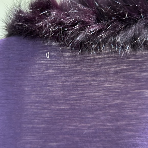 Moschino Purple Cardigan with Fur Detail Size Small - Picture 5 of 5